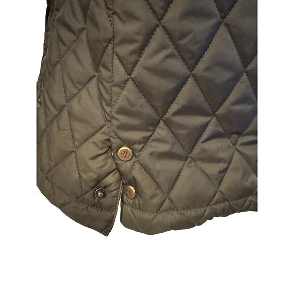 LAUREN RALPH LAUREN Diamond Quilted Barn Coat in Green Size M - Picture 10 of 10